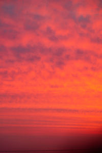 Scenic view of dramatic sky during sunset