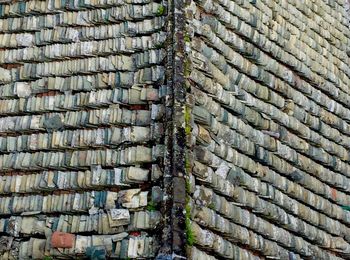 Full frame shot of stone stack