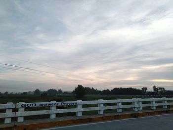 Scenic view of landscape against sky during sunset