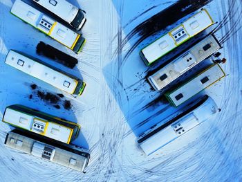 High angle view of car