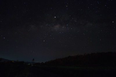 Low angle view of sky at night