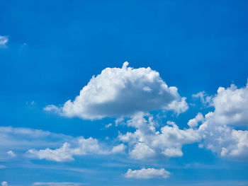 Low angle view of clouds in blue sky