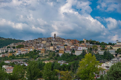 View of townscape against sky