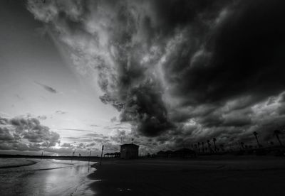 Scenic view of storm clouds over dramatic sky