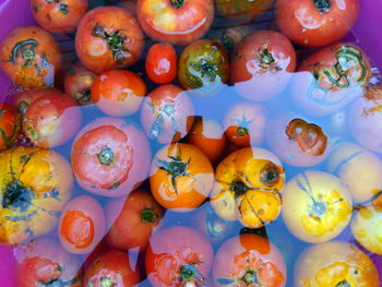 Full frame shot of fruits in market