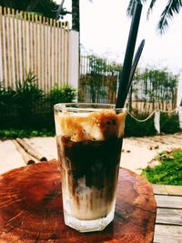 Close-up of drink on table