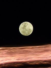 Low angle view of moon in sky