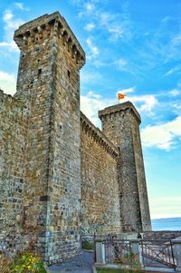 Low angle view of castle against sky