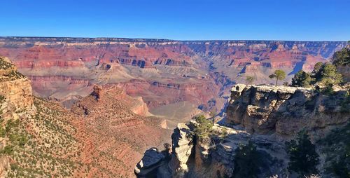 Panoramic view of landscape against sky. the grand canyon. 