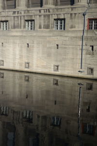 Reflection of building in lake