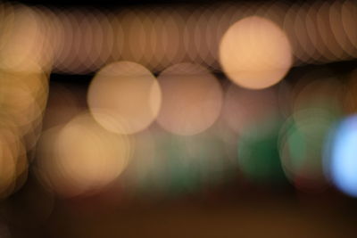 Defocused image of lights