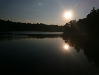 Sunset over lake