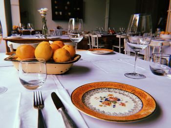 Food on table in restaurant buenos aires argentina.