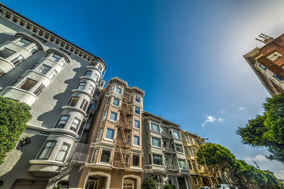 Low angle view of buildings against sky