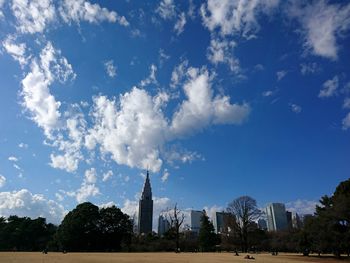 View of temple against cloudy sky