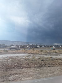 Scenic view of desert against sky