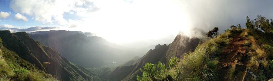 Panoramic shot of mountain range