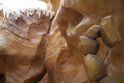 Full frame shot of rock formations