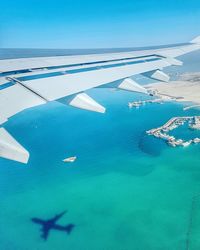 Aerial view of sea against sky