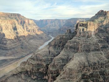 Aerial view of rock formations