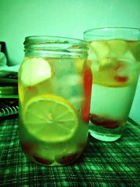 Close-up of drink on table