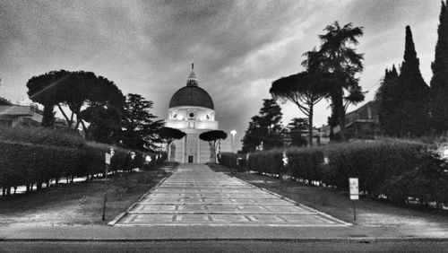 Footpath leading to built structure
