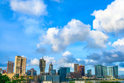 Panoramic view of buildings against sky