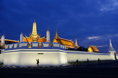 View of temple against blue sky