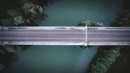 High angle view of sea against sky