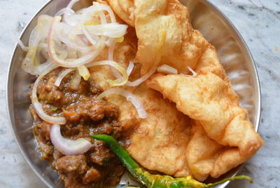 Close-up of served food