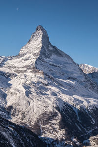 Scenic view of mountains against clear sky