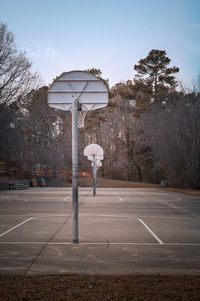 View of basketball hoop against sky