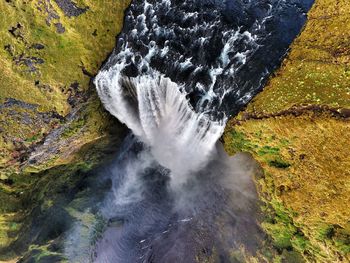 Scenic view of waterfall