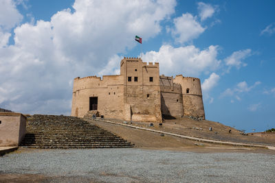 Low angle view of historic building against sky