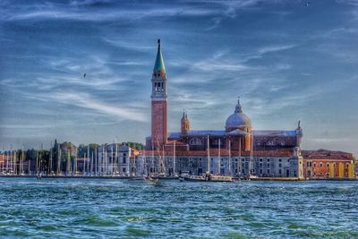 River with city in background