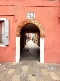 Entrance of historic building