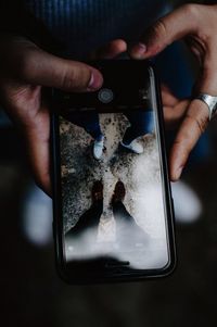 Close-up of person using mobile phone