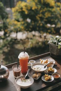 Close-up of food on table