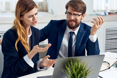 Business people having discussion at office