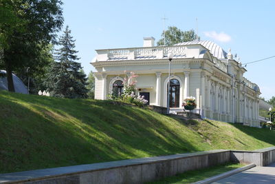Built structure with trees in background