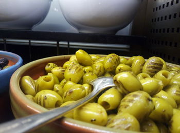 Close-up of fruits in container