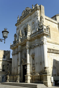 Low angle view of historical building against sky