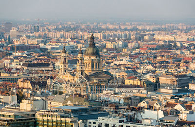 Saint stephen basilica with budapest city, hungary