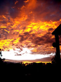 Scenic view of dramatic sky during sunset