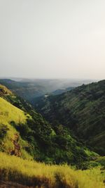 Scenic view of landscape against clear sky