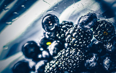 Full frame shot of wet glass