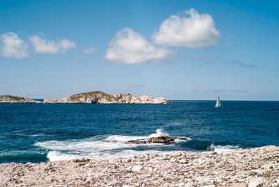 Scenic view of sea against sky