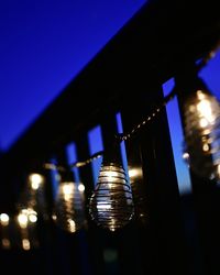 Close-up of illuminated light bulb