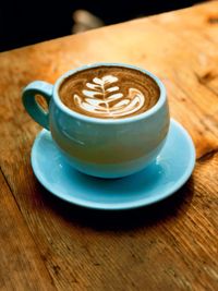 Close-up of coffee on table