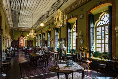 The grand dining hall